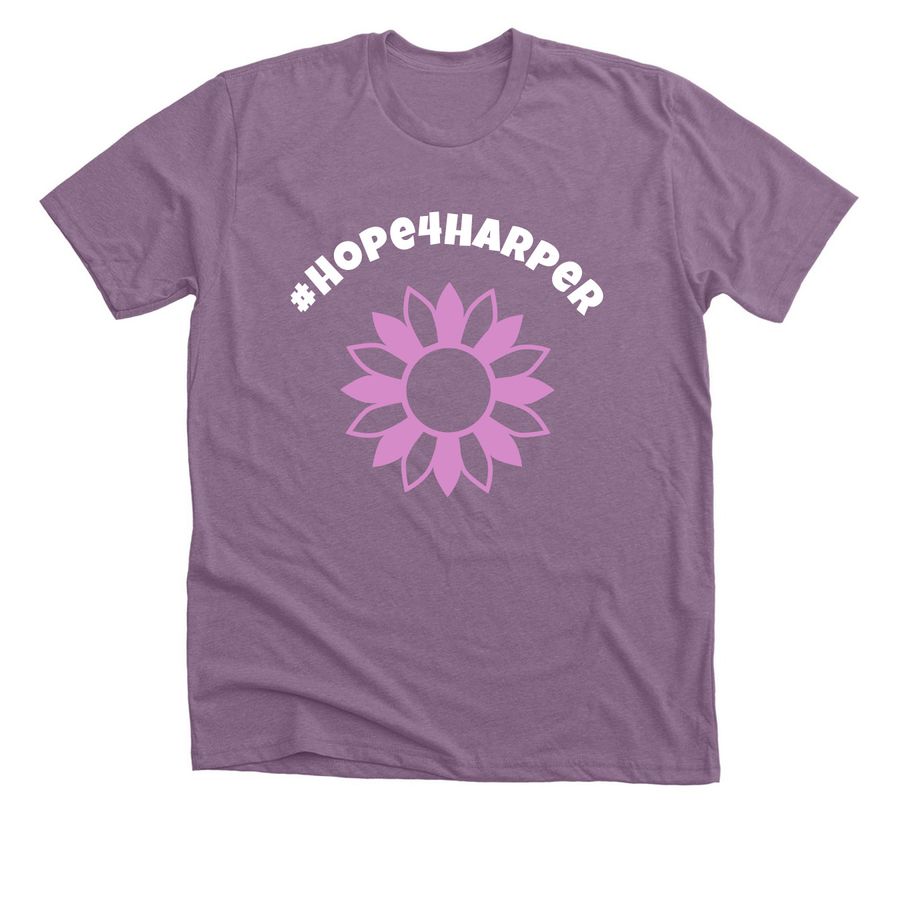 Hope 4 Harper, a Heather Purple Premium Unisex Tee