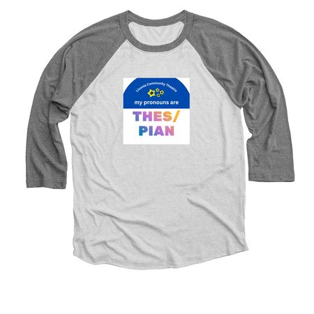 All pronouns welcome in Livonia!, a Premium Heather and Heather White 3/4 Sleeve Baseball Tee