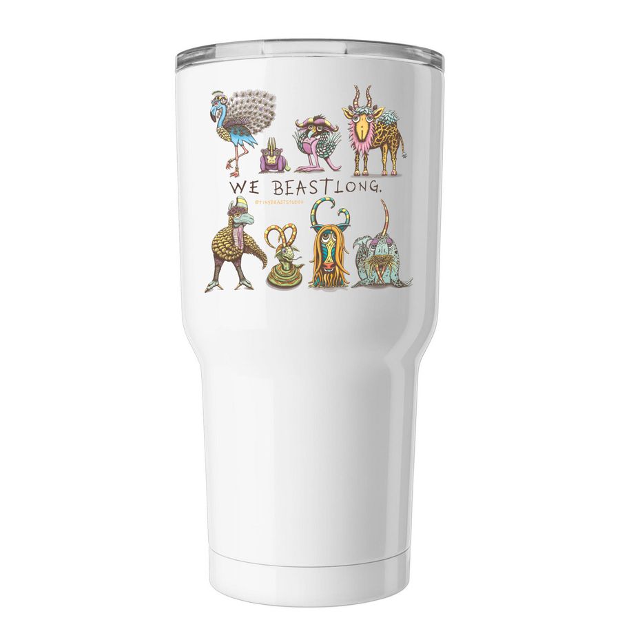 Beastly Mug, a White Insulated Tumbler
