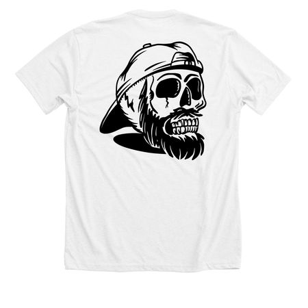Kurt Adams Backbone Logo, a Solid White Blend Premium Unisex Tee (back-view)