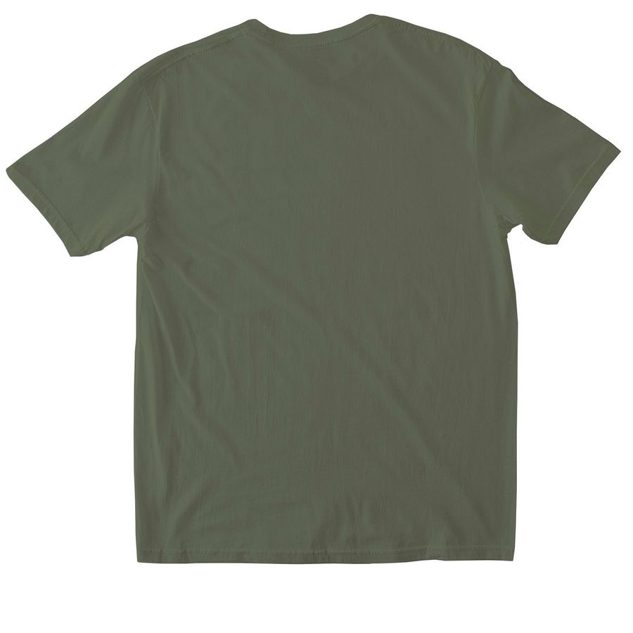 Official Camp Garcia Shirt 2026, a Military Green Softstyle Cotton Tee (back-view)
