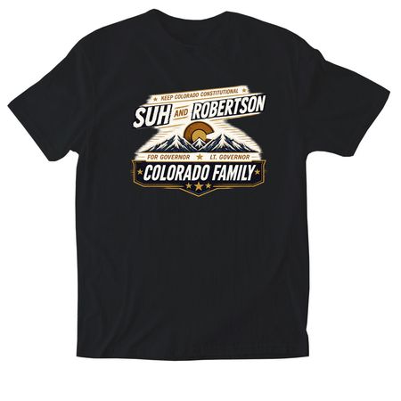#ColoradoFamily, a Black Softstyle Cotton Tee