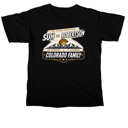 #ColoradoFamily, a Black Comfort Colors Unisex Tee