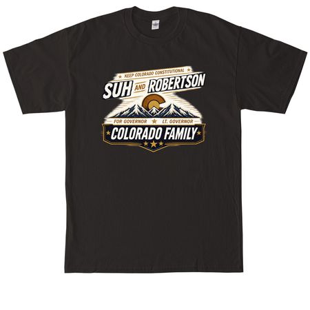 #ColoradoFamily, a Black Tall Classic Unisex Tee