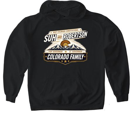 #ColoradoFamily, a Black Gildan Softstyle Pullover Hoodie