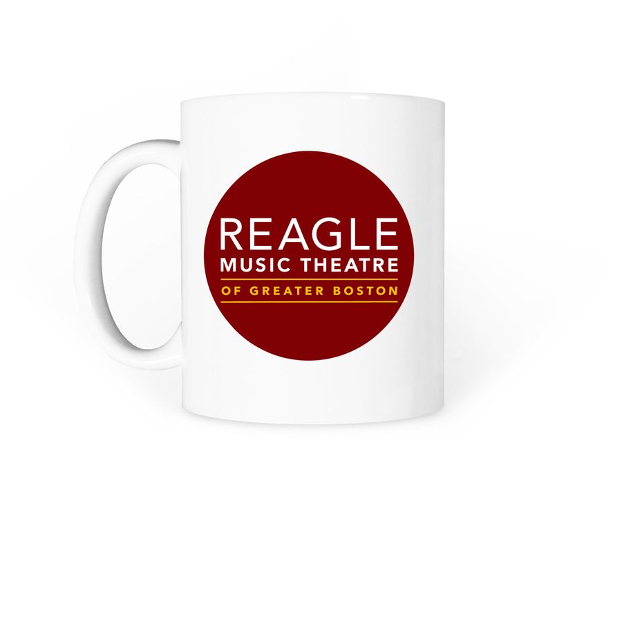 Circle Logo Mug, a White Coffee Mug (back-view)