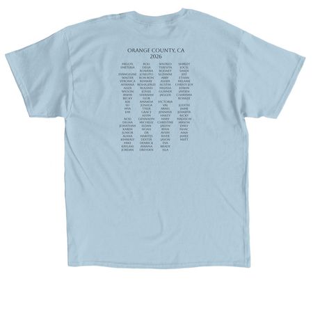 Adult&nbsp;'Hidalgo' Flashy Tees & Sweaters, a Light Blue Classic Unisex Tee (back-view)