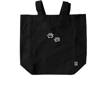 Cat Crew Carrier, a Black Recycled Cotton Tote Bag