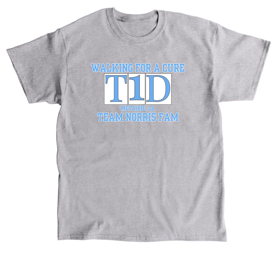 Norris Fam Shirts for T1D, a Sport Grey Classic Unisex Tee