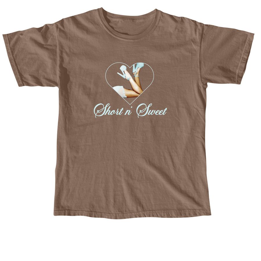 short n' sweet heart tee, a Espresso Comfort Colors Unisex Tee