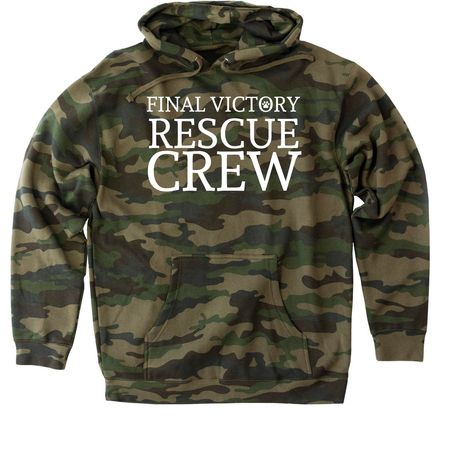 Rescue Crew, a Forest Camo Heavyweight Camo Pullover Hoodie