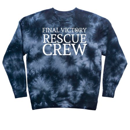 Rescue Crew, a Black Tie Dye Crewneck Sweatshirt