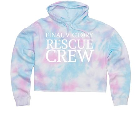 Rescue Crew, a Cotton Candy Women?s Tie Dye Cropped Hoodie