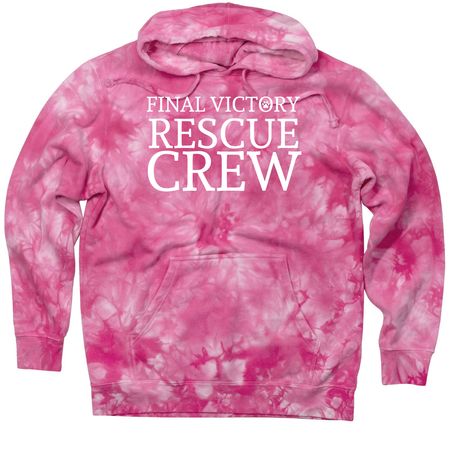 Rescue Crew, a Pink Tie Dyed Pullover Hoodie