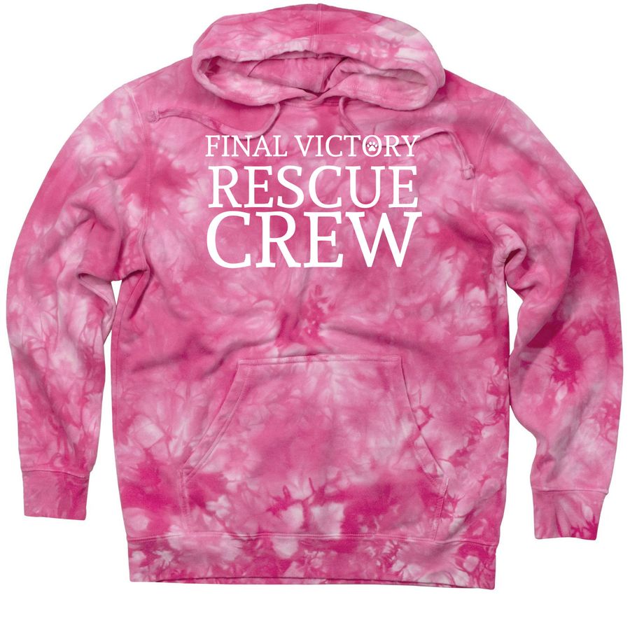 Rescue Crew, a Pink Tie Dyed Pullover Hoodie