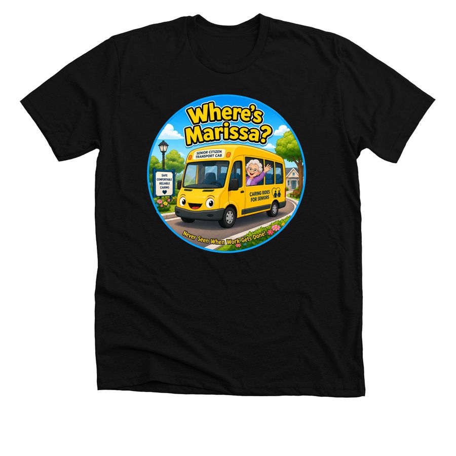 Where's M, a Solid Black Blend Premium Unisex Tee