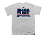 IN SNACKS WE TRUST OFFICIAL, a Sport Grey Youth Unisex Tee (back-view)