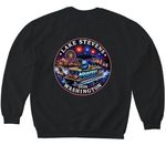Aquafest Shirts, a Black Softstyle Crewneck Sweatshirt (back-view)
