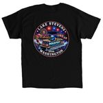 Aquafest Shirts, a Black Classic Unisex Tee (back-view)