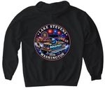 Aquafest Shirts, a Black Gildan Softstyle Pullover Hoodie (back-view)