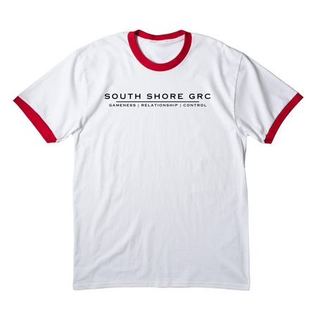 SSGRC | BLACK, a White/ Red Cotton Ringer Tee