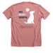 VBEMS Therapy Dog Tee, a Heather Mauve Premium Unisex Tee (back-view)