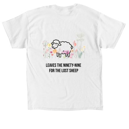 For the One - White&nbsp;, a White Classic Unisex Tee (back-view)