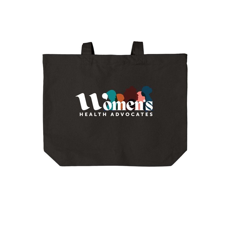 WHA Cotton Canvas Tote, a Deep Black Cotton Canvas Tote Bag