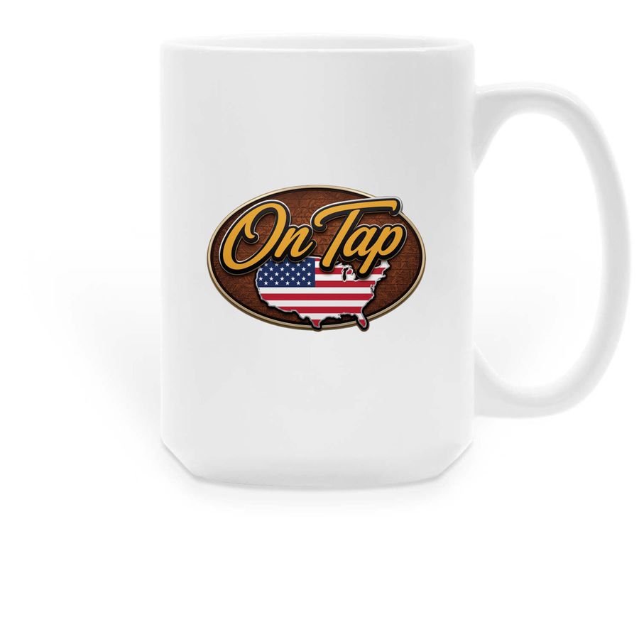 On Tap News Mug, a White Large Coffee Mug