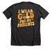 I wear gold for my patients, a Dark Grey Heather Premium Unisex Tee (back-view)