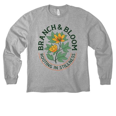 Branch & Bloom, a Athletic Heather Unisex Heavyweight Long Sleeve Tee