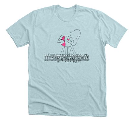 Fat & Light T-Shirt, a Heather Ice Blue Premium Unisex Tee