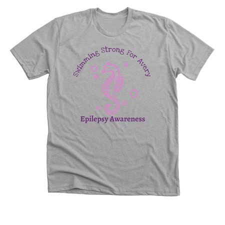 Swimming Strong for Avery, a Athletic Heather Premium Unisex Tee