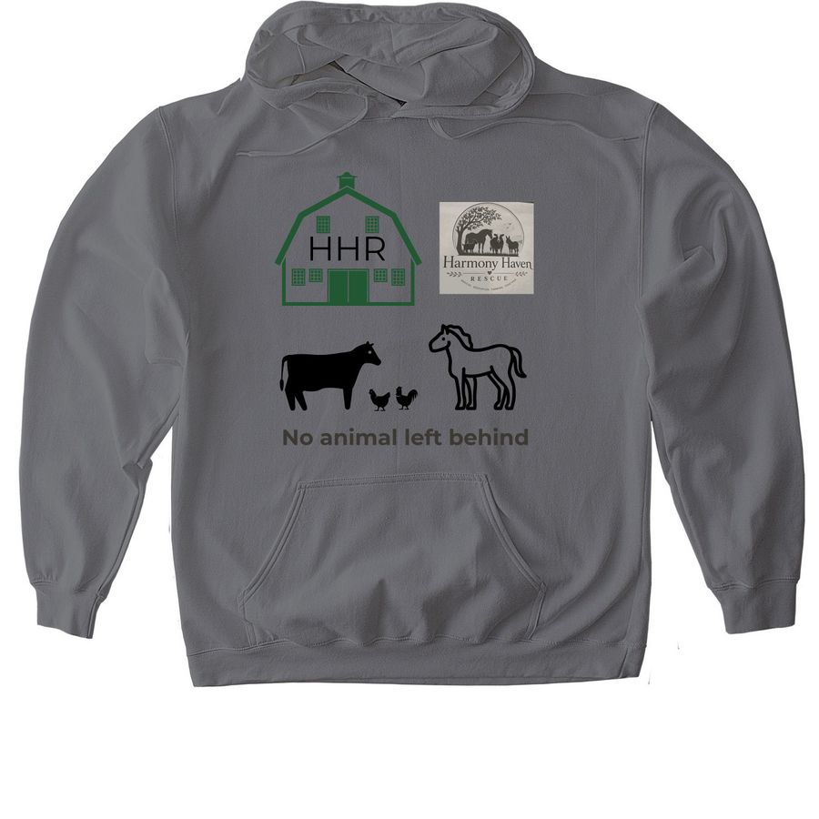 nonprofit animal rescue fundraiser, a Charcoal Gildan Softstyle Pullover Hoodie