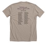 Ontelaunee Blossomfest 25M T-Shirt, a Heather Stone Premium Unisex Tee (back-view)