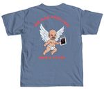 The Slab Fairy, a Blue Jean Comfort Colors Unisex Tee (back-view)
