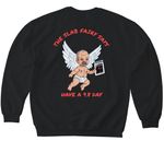 The Slab Fairy, a Black Softstyle Crewneck Sweatshirt (back-view)