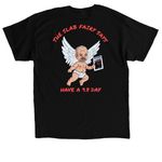 The Slab Fairy, a Black Classic Unisex Tee (back-view)