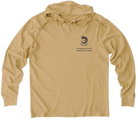Pet Wellness Advocate, a Golden Wheat Allmade Organic Cotton Mineral Dye Hoodie Tee