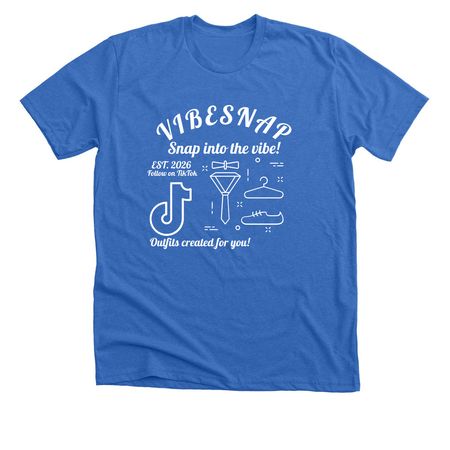 VIBESNAP MERCHANDISE&nbsp;, a Heather True Royal Premium Unisex Tee