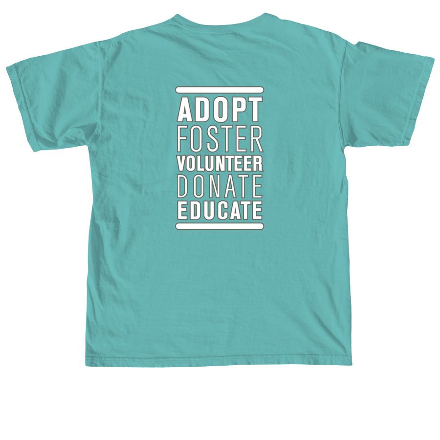 Campaign: Each Animal Counts&nbsp;, a Seafoam Comfort Colors Unisex Tee (back-view)