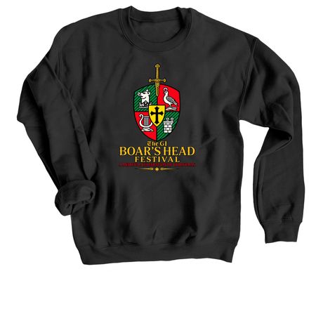 Sword & Shield, a Black Crewneck Sweatshirt