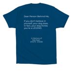PDO - Awareness 2026, a Cool Blue Premium Cotton Tee (back-view)