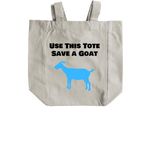 HCAFH Goat Tote, a Natural Recycled Cotton Tote Bag (back-view)