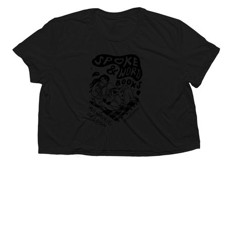Spoke & Word Books Picnic Merch, a Black Women?s Flowy Cropped Tee