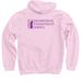 End Endo 5K Pullover Retro Hoodie, a Light Pink Pullover Hoodie (back-view)