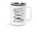 Swag Sale: Celebrate Spawner Season, a White Stainless Steel Travel Mug