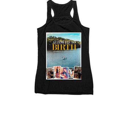 Women's poster tees, a Black Women's Racerback