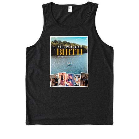 Women's poster tees, a Deep Black Allmade Eco Triblend Tank