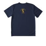 Lucas Lights The Way OMAS Activewear, a True Navy Youth Performance Tee (back-view)